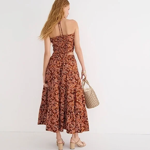 J. Crew - Tiered Pull-On Maxi Skirt in Vintage Vines - Picture 3 of 5
